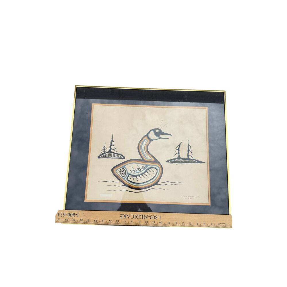🎨 Eddie Kakerepetum 1981 Woodland School Indigenous Goose – Signed - Picture 5 of 7